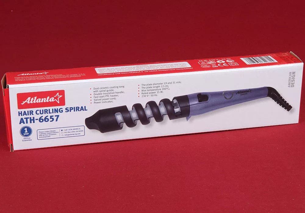 Электрощипцы для укладки волос арт ATH-6657 violet