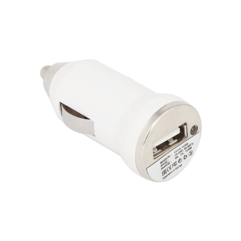 

АЗУ «LP» с USB выходом 1А (белый/коробка) Э