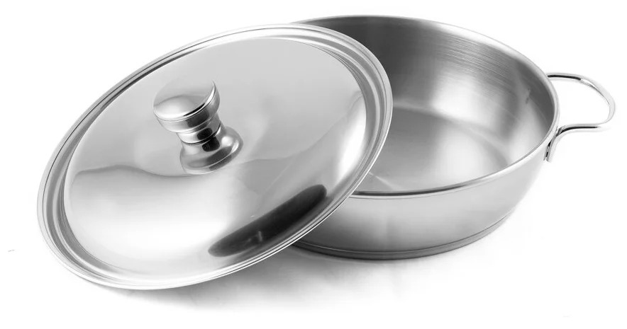 фото Сковорода амет классика-прима 1с744, с крышкой, 16 см