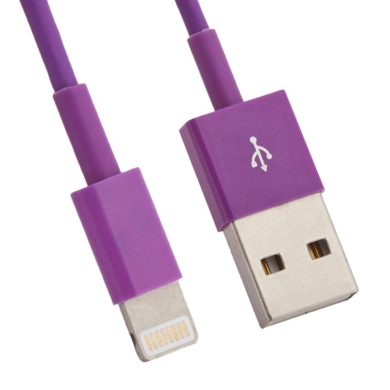 

USB кабель «LP» для Apple iPhone/iPad Lightning 8-pin (сиреневый/европакет)