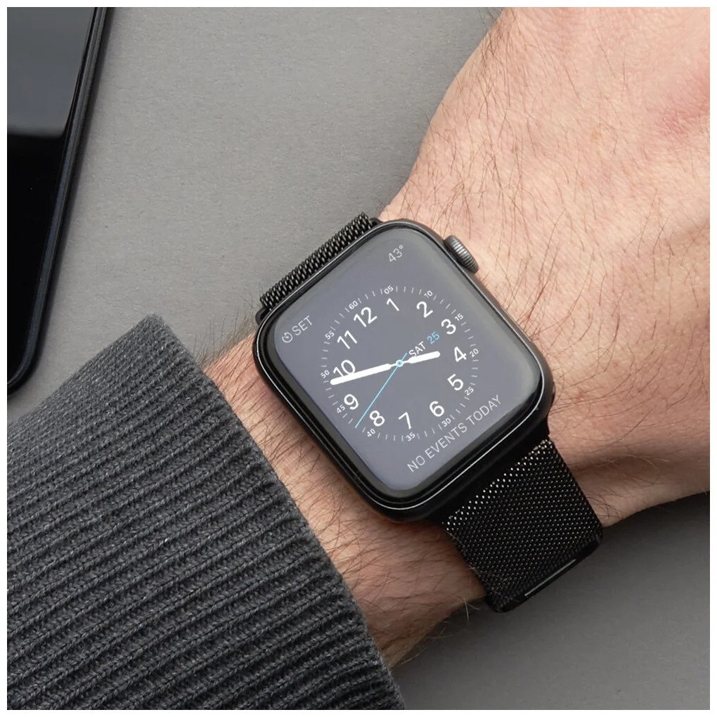 Ремешок Band Mesh универсальный 20 mm нержавеющая сталь черный Deppa