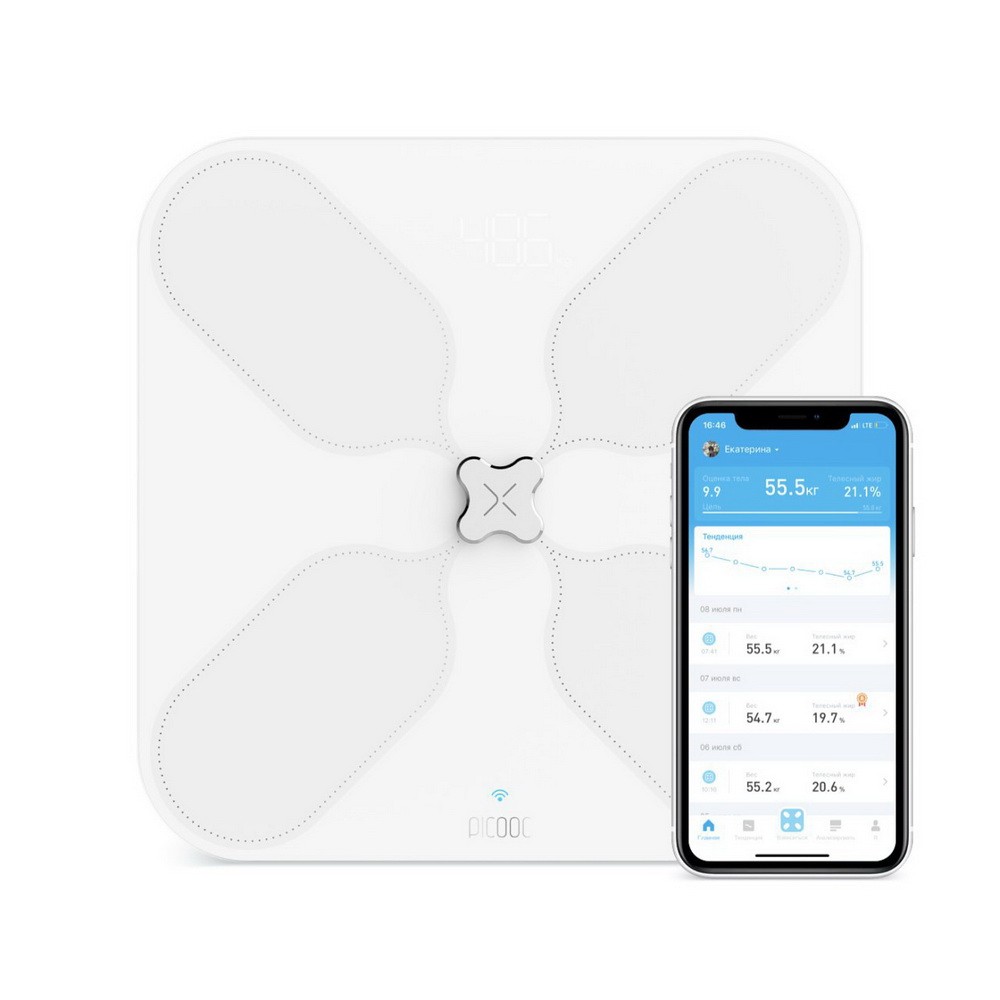 

Умные диагностические весы с Wi-Fi Picooc S3 White