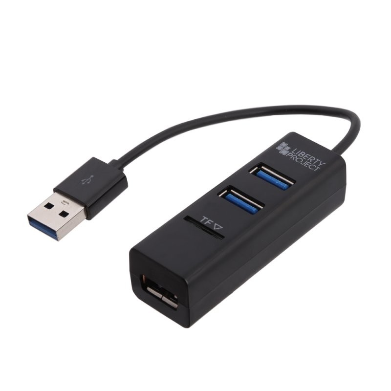

USB 2.0 HUB «LP» хаб на 3 USB + TF (черный)