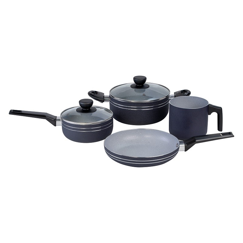 

Набор посуды Galaxy GL 9508 с антиприг мрам покрытием 6 пр: кастрюля с крышкой, ковш с крышкой