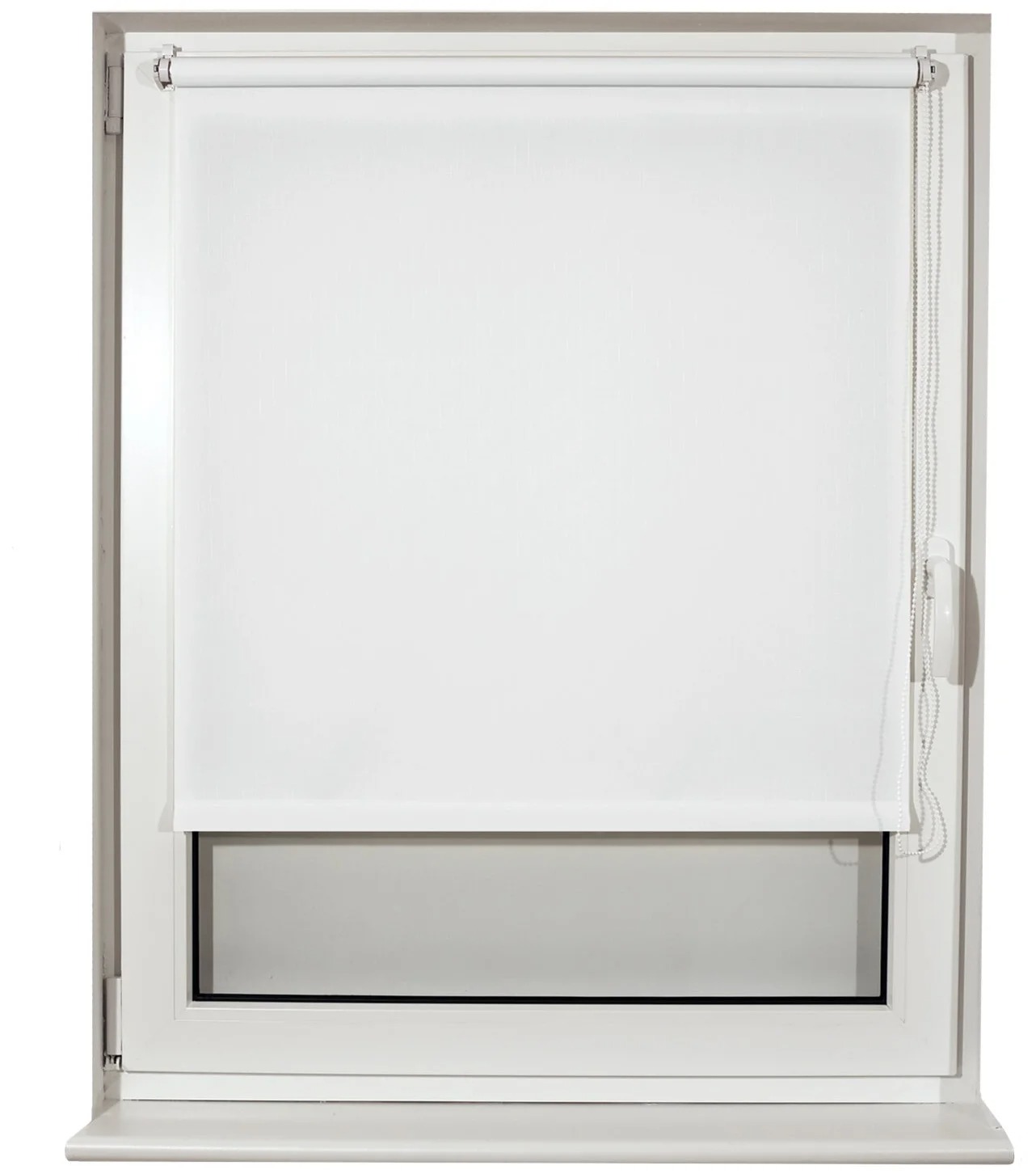 фото Рулонная штора brabix лён белый s-5, 55х175 см