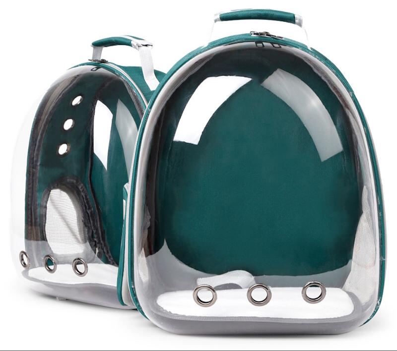 Рюкзак-переноска для транспортировки животных с вентиляцией, зелёный от MELEON