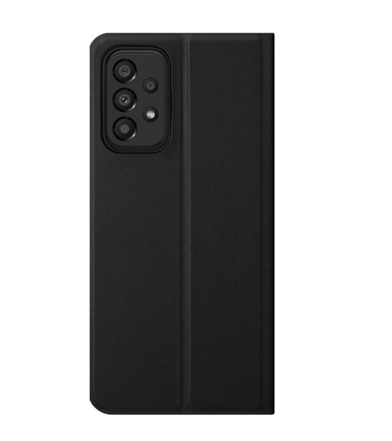 фото Чехол book cover для samsung galaxy a73, черный, pet синий, deppa