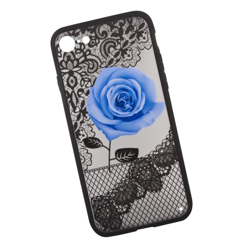 

Защитная крышка «LP» для iPhone SE 2/8/7 Роза голубая (европакет)