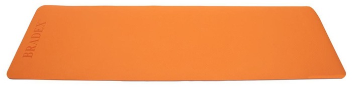 фото Коврик для йоги bradex sf 0402/sf 0403, 183х61х0.6 см оранжевый/серый