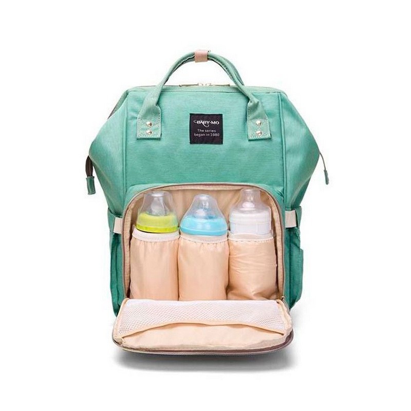 Сумка-рюкзак для мамы Baby Mo, цвет в ассорименте, Зеленый от MELEON