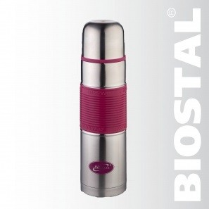 

Термос BIOSTAL NB-750P-R 0.75 л, узкое горло,с крышкой-чашкой, цветная резиновая вставка, розовый