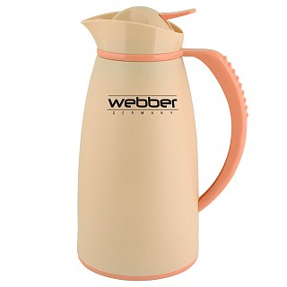 

Термос- кувшин WEBBER 31004/5S со стеклянной колбой 1,0 л ,бежевый (12)