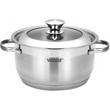 

Кастрюля Vitesse VS-2105 обьём 2,4л 18см нерж стекло кр