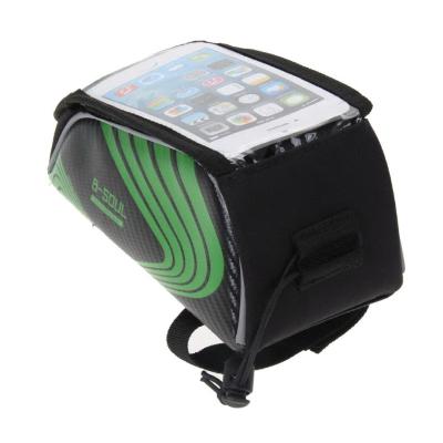 Велосипедная сумка на раму под смартфон B-Soul, 21х9,5х9,5 см, зелёный от MELEON