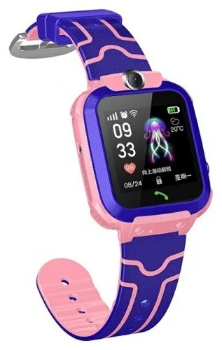 Умные детские часы Smart Baby Watch Hello Q12, цвет розовый/фиолетовый
