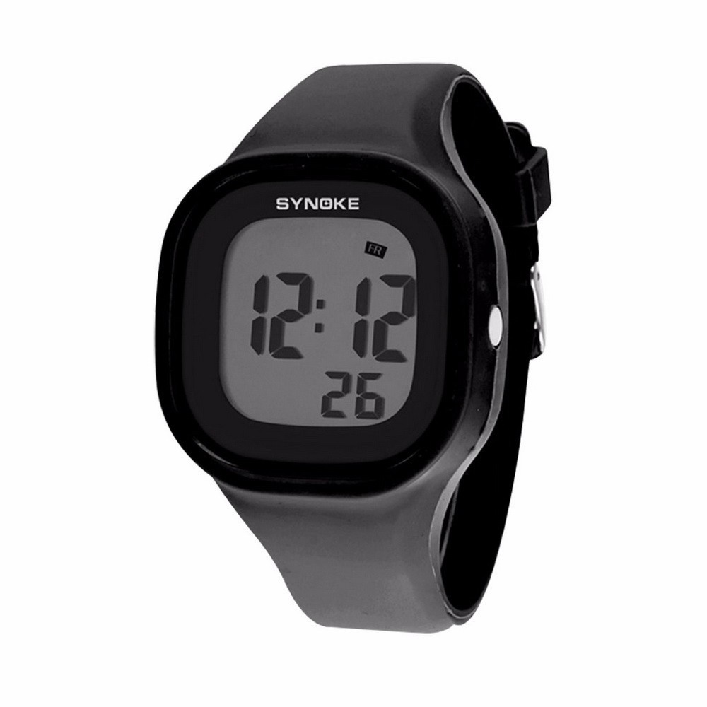 Силиконовые LED часы SHORS SH-689, Черный