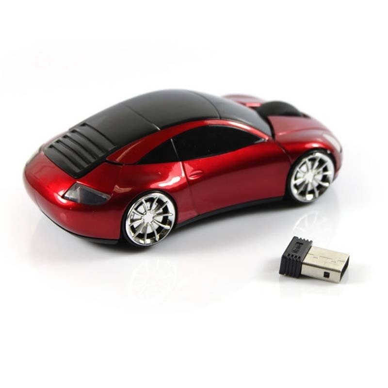 

Беспроводная мышь в форме машины Porsche, Красный