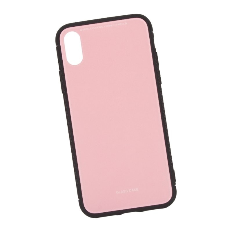 

Защитная крышка «LP» для iPhone X/Xs «Glass Case» (розовое стекло/коробка)