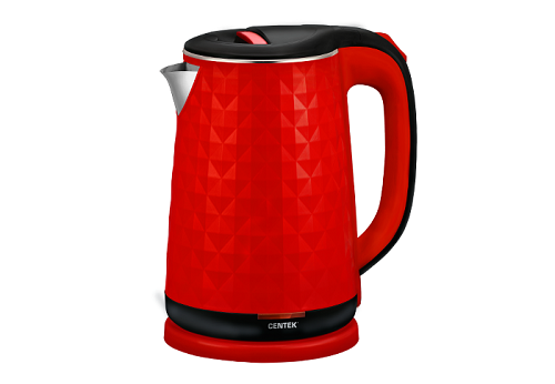 

Чайник электрический Centek CT-0022 Red 1.8л <2000W> двойной корпус - сталь+пластик