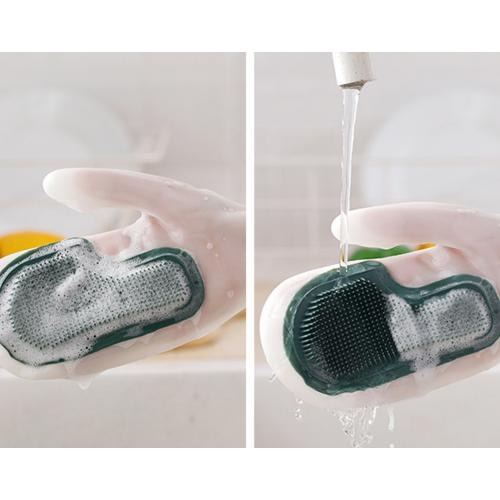 фото Волшебные силиконовые перчатки для мытья посуды 2 шт.