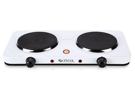

Плитка электрическая Centek CT-1507 (белый) 2конф ЧУГУН 155мм,2000Вт,индикатор работы (6)