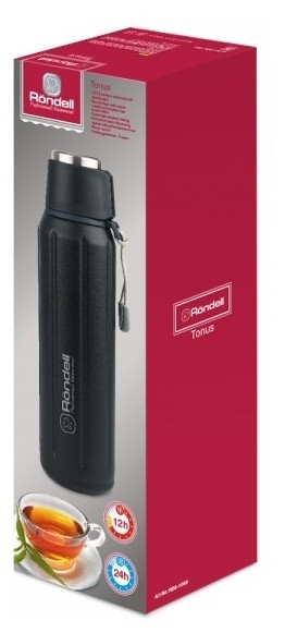 фото Классический термос rondell tonus rds-1069, 0.6 л черный