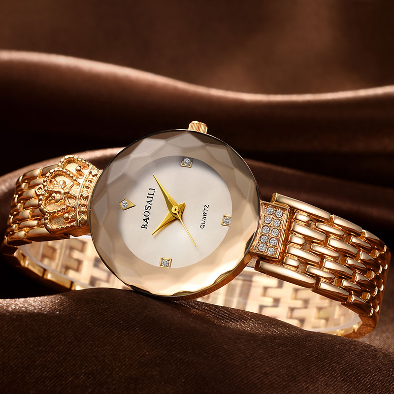 Модные часы с короной Baosaili, Золотой