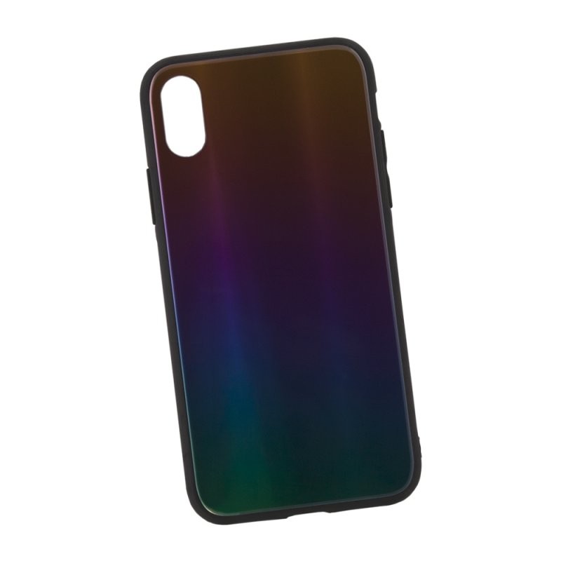 

Защитная крышка «LP» для iPhone X/Xs «Rainbow Glass Case» (золотой градиент/коробка)