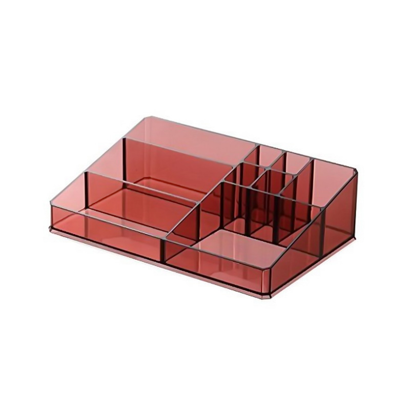 Акриловый органайзер для косметики Multi-Functional Storage Box QFY-3134, бордовый