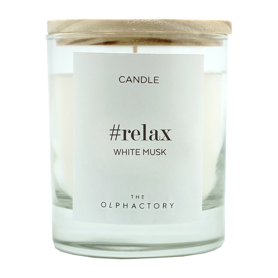 

Свеча ароматическая The Olphactory, Relax, Белый Мускус, 40 ч