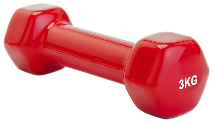 

Гантель цельнолитая BRADEX SF 0163/SF 0164 3 кг красный