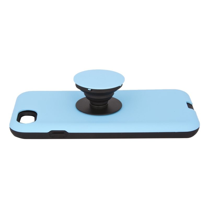Защитная крышка «LP» для iPhone SE 2/8/7 «PopSocket Case» (голубая/коробка)