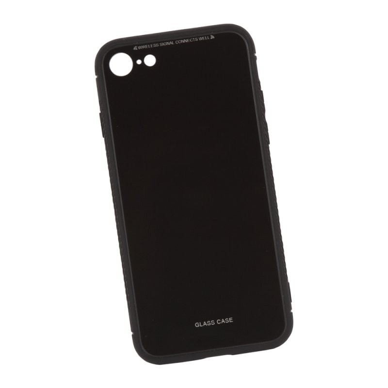 

Защитная крышка «LP» для iPhone SE 2/8/7 «Glass Case» (черное стекло/коробка)