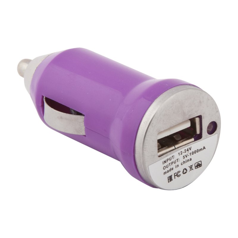 

АЗУ «LP» с USB выходом 1А (сиреневый/европакет)