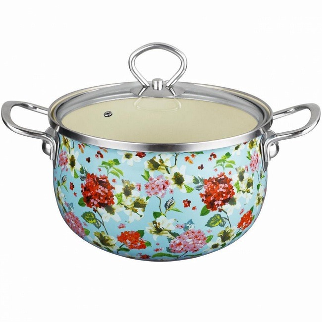 

Кастрюля Kelli KL-4460-20 Эмаль обьем 4,2л