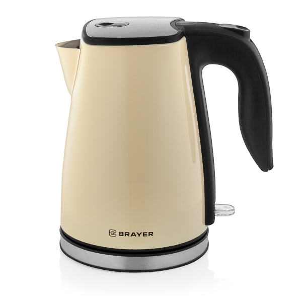 

Чайник электрический Brayer BR1042YE, 2200 Вт, 1,7 л, бежевый
