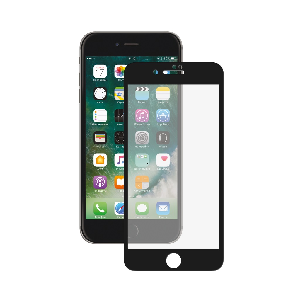 

Защитное стекло 3D для Apple iPhone 7/8 Plus, 0.3 мм,черное, Deppa