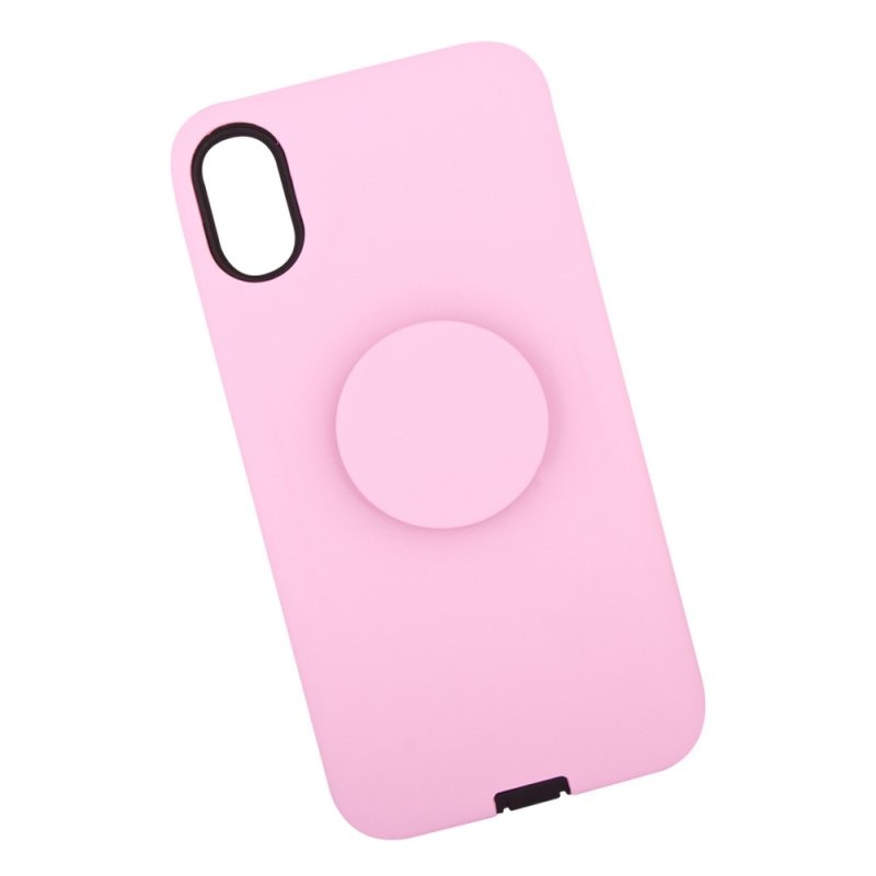 

Защитная крышка «LP» для iPhone X/Xs «PopSocket Case» (розовая/коробка)