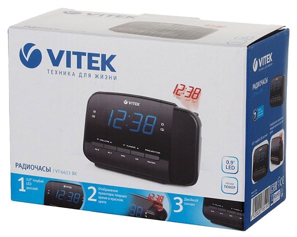  VITEK 6611-VT(BK)   FM 87,5-108,0 