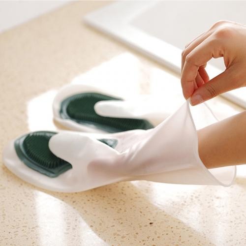 фото Волшебные силиконовые перчатки для мытья посуды 2 шт.