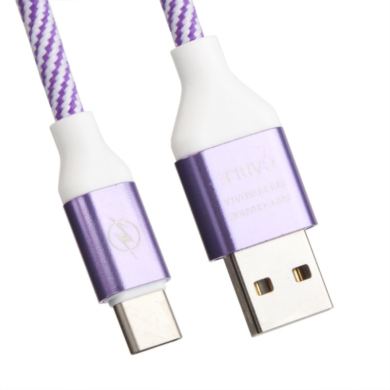 

USB кабель «LP» USB Type-C «Волны» (сиреневый/белый/европакет)