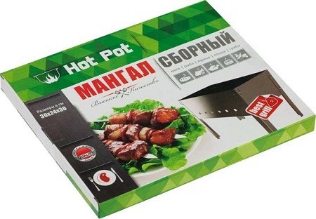 

Мангал сборный HOT POT 61530, 300х240х300 мм, без шампуров, толщина метал.0,4мм / 20
