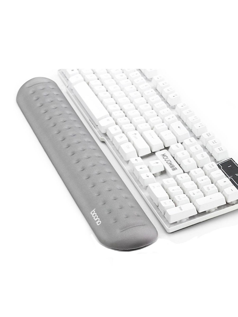 Подушка для запястий под клавиатуру Boona, 43 х 6,5 см, светло-серый от MELEON