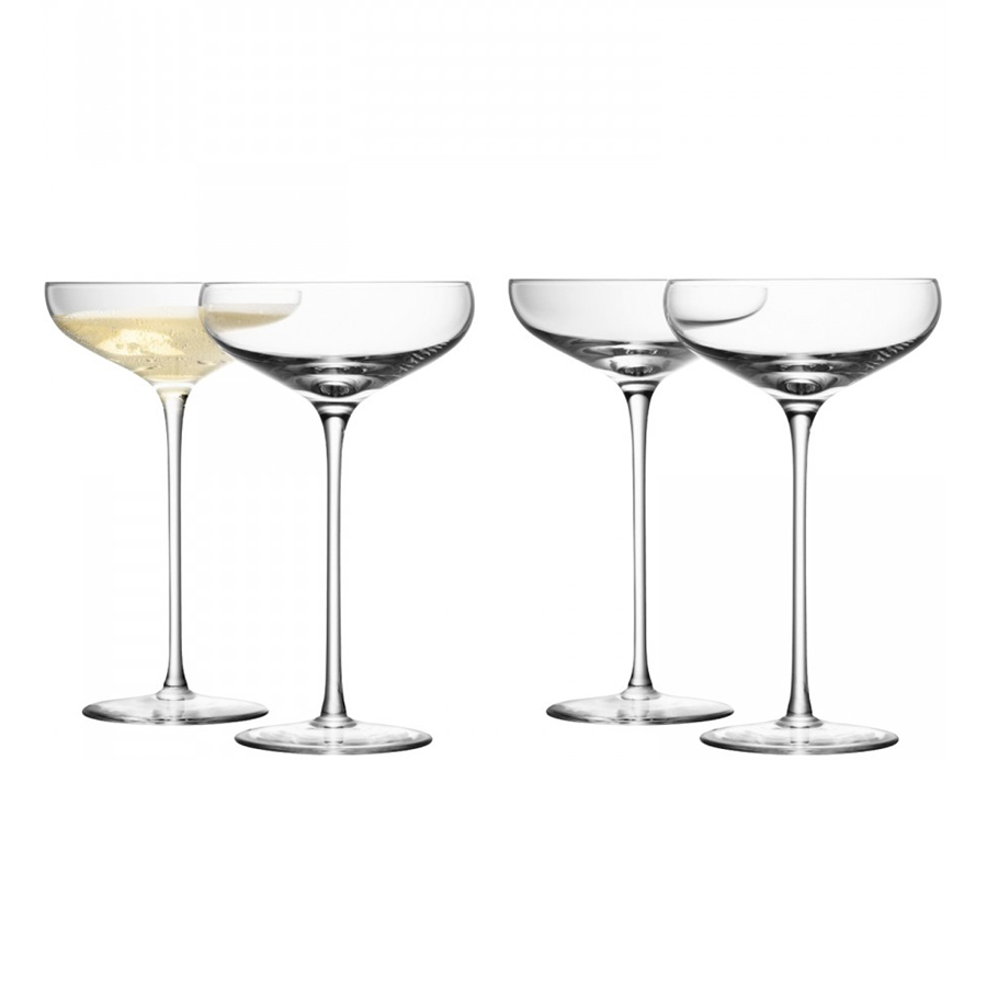 

LSA Набор бокалов Wine champagne saucer WI08 4 шт. 300 мл бесцветный