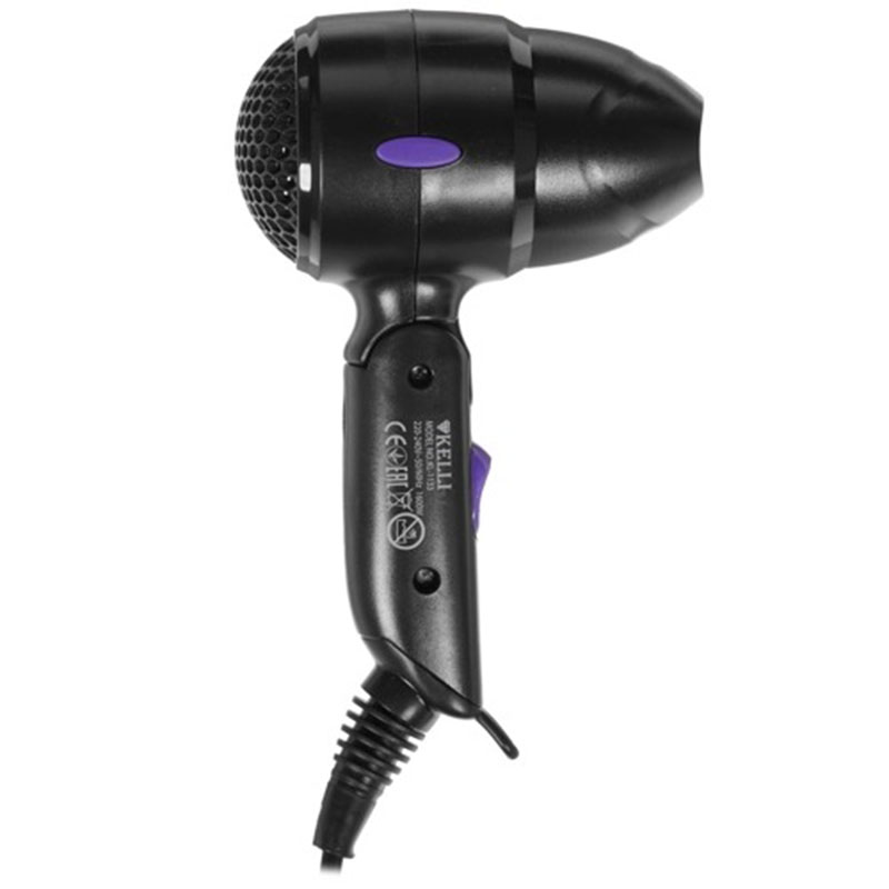 Фен Kelli KL-1133 черныйфиолетовый