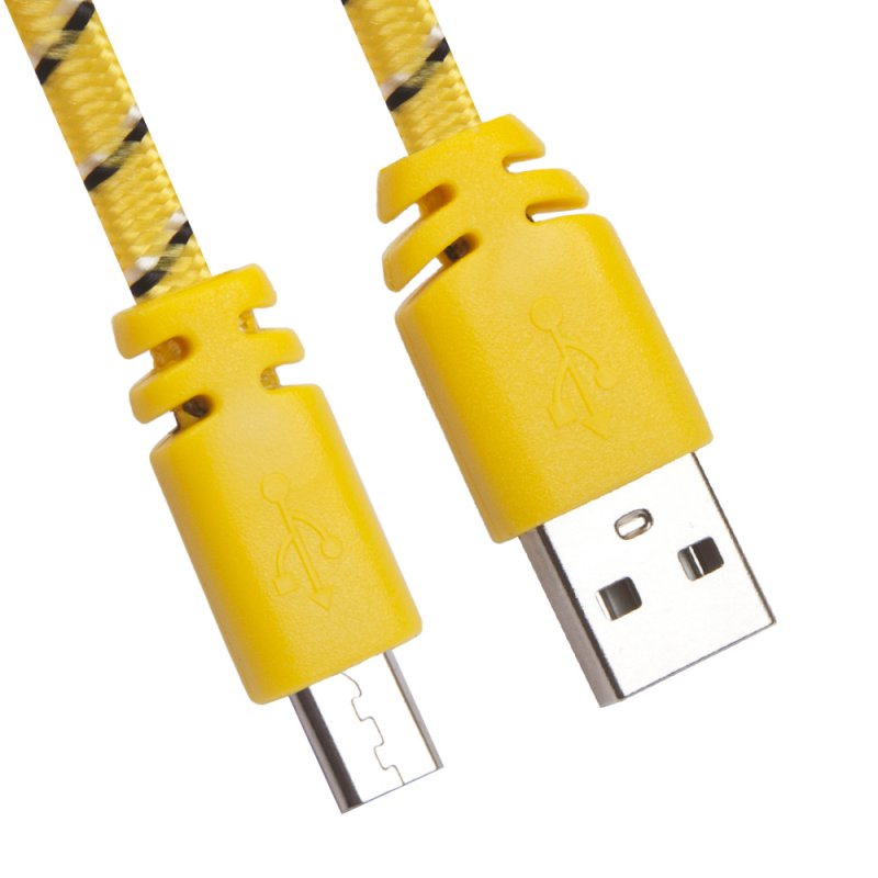 

USB кабель «LP» Micro USB плоская оплетка (желтый/европакет)