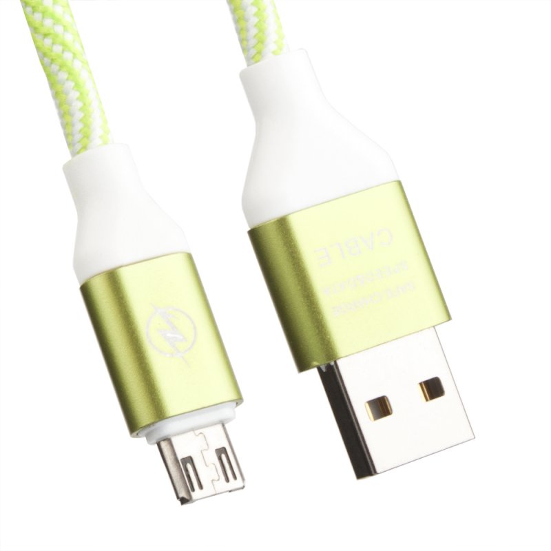 

USB кабель «LP» Micro USB «Волны» (зеленый/белый/европакет)