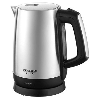 

Чайник электрический DELTA LUX DL-1207 нерж., черный : 2200Вт, 1.7л