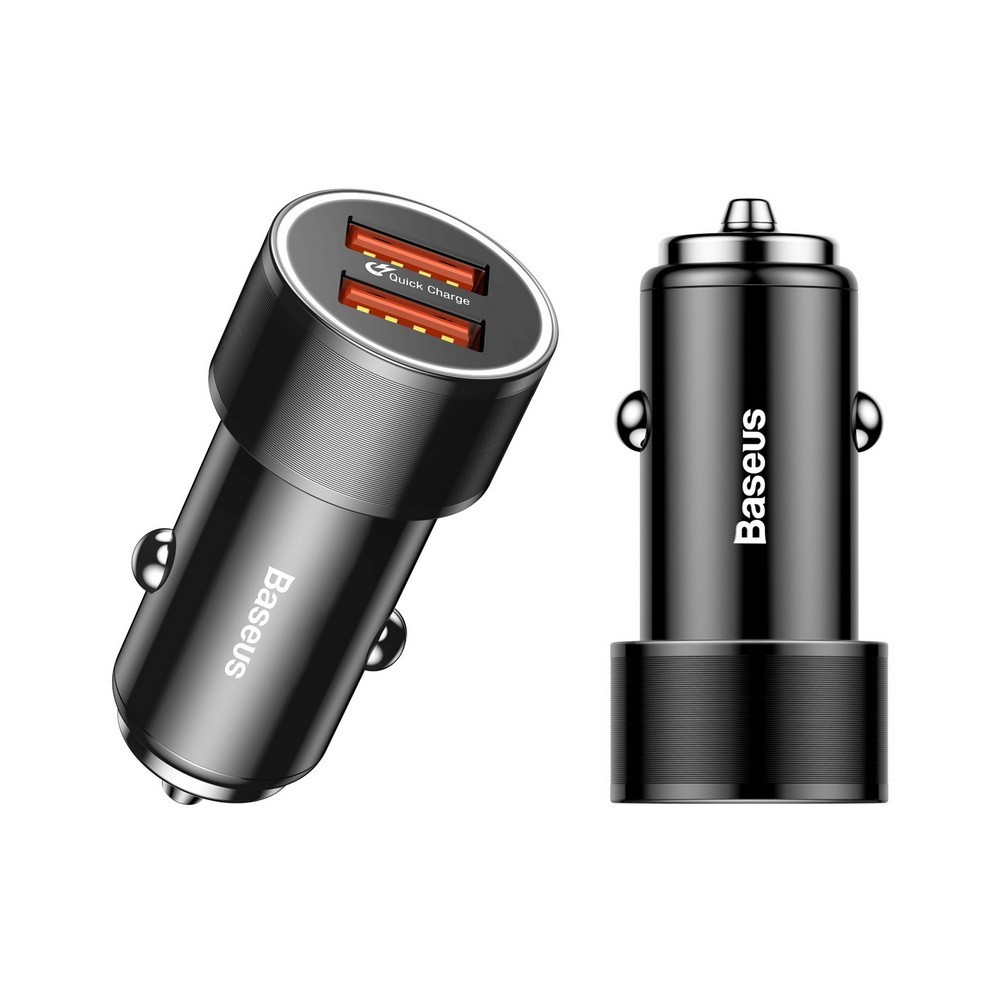Автомобильная зарядка Baseus Dual-USB Quick Charge Car Charger 36W, чёрный Автомобильная зарядка Baseus Dual-USB Quick Charge Car Charger 36W, чёрный