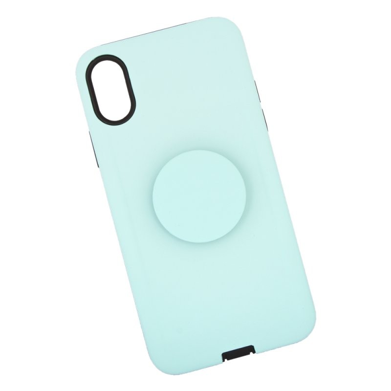 

Защитная крышка «LP» для iPhone X/Xs «PopSocket Case» (бирюзовая/коробка)